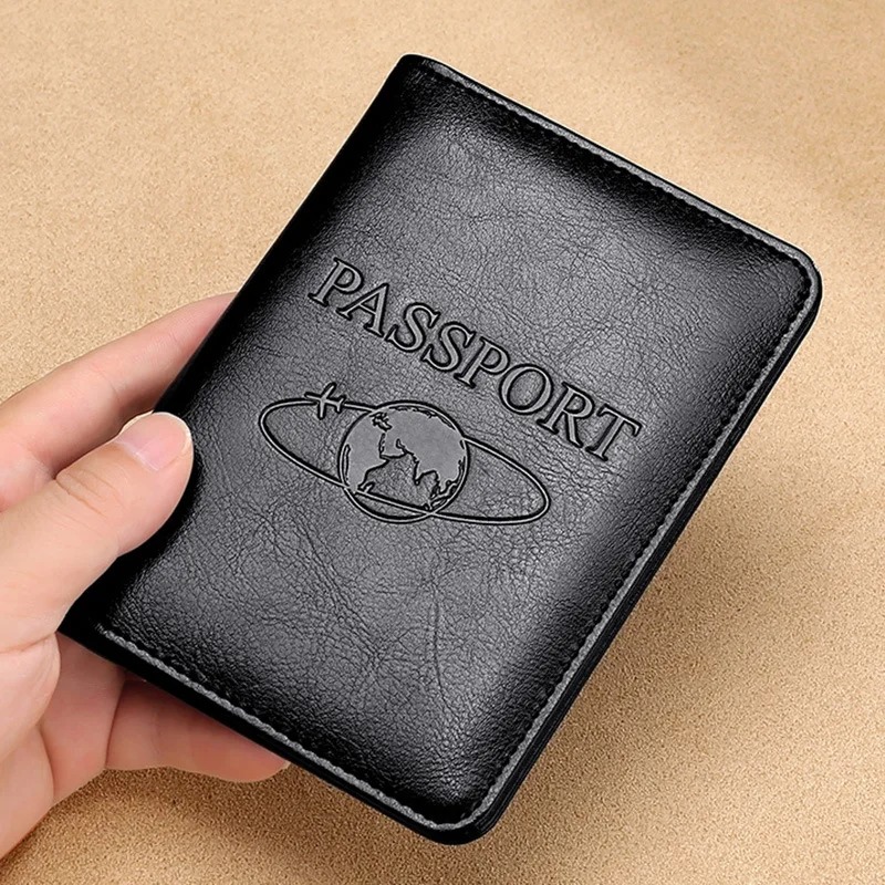 Travel Accessories Rfid - Funda de pasaporte de cuero genuino