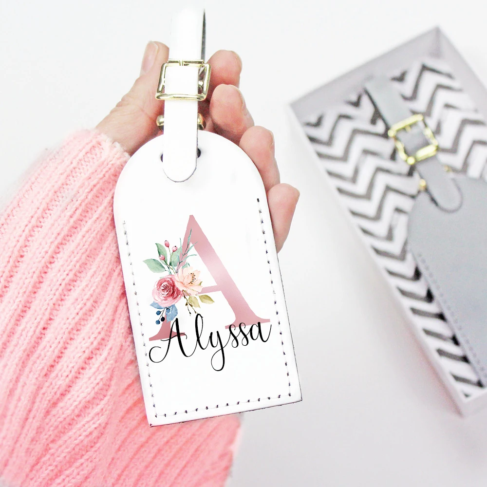 Travel Accessories Gifts For Her - Etiqueta de equipaje de cuero Pu