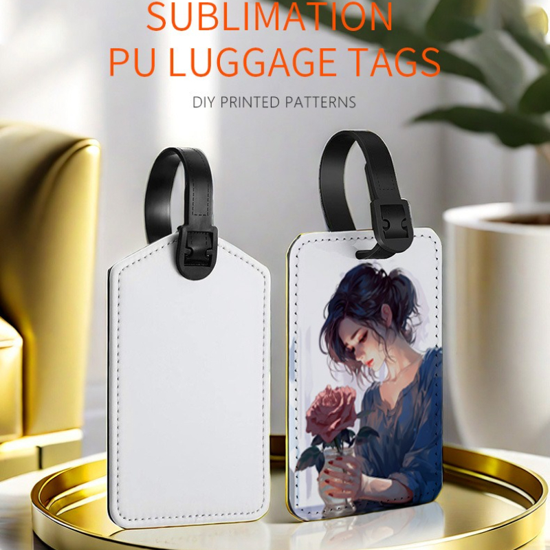 Luggage Tag Leather - Etiquetas de equipaje de cuero PU