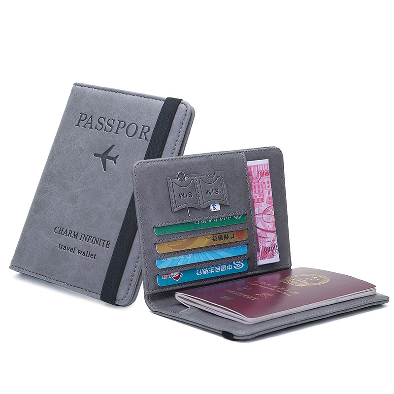 Travel Accessories Rfid - Funda de cuero con banda elástica