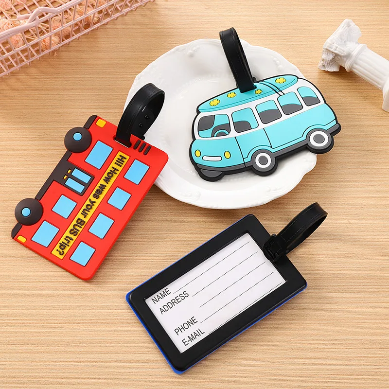 Travel Accessories Pack - Etiquetas de equipaje de silicona de