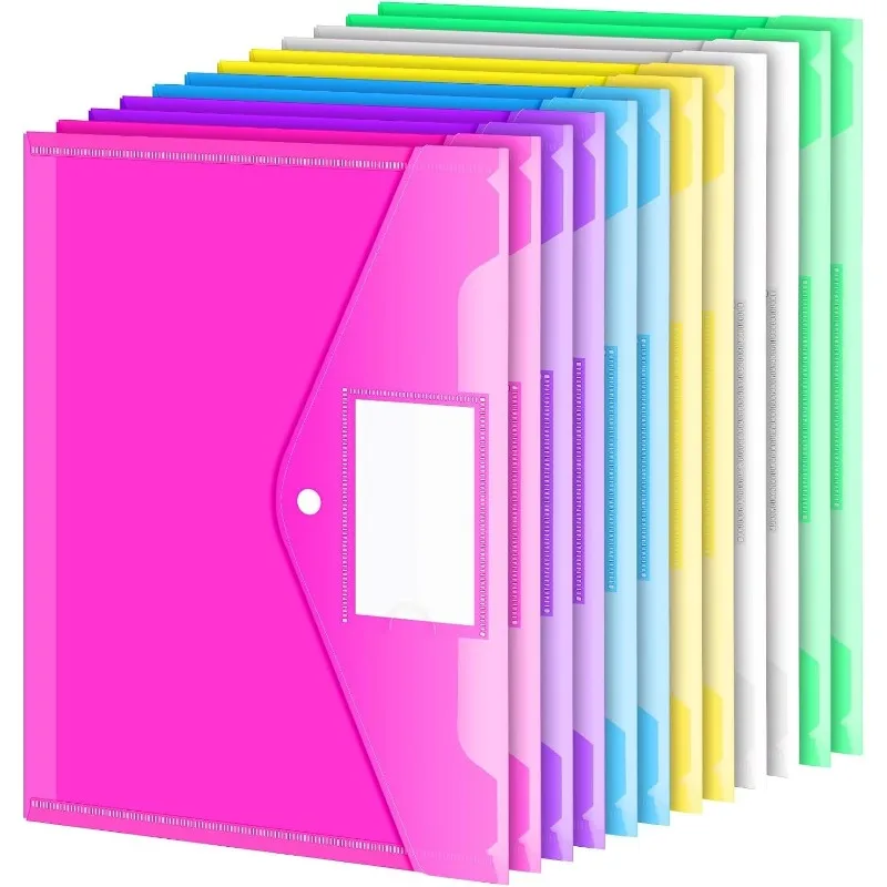 Document Organizer Folder - 10 carpetas A4 de plástico transparente