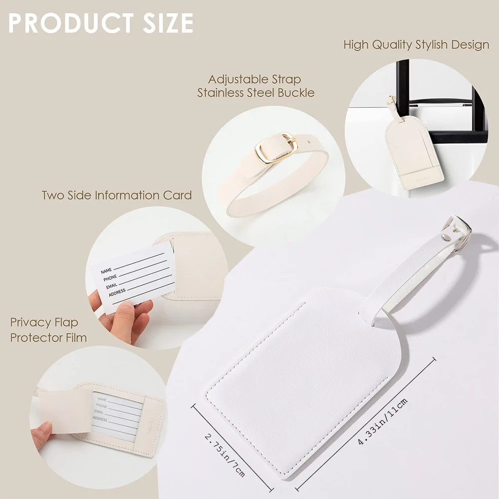 Etiqueta de equipaje de cuero  - Travel Accessories Gifts For Her reseña y precio
