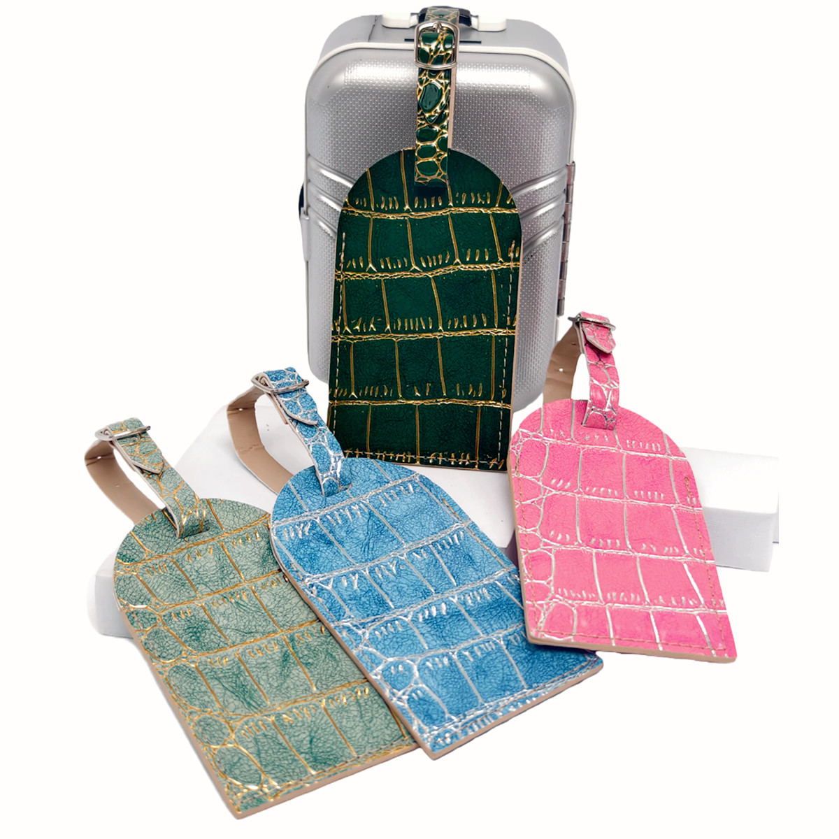 Etiqueta de equipaje con borde - Luggage Tag Leather reseña y precio