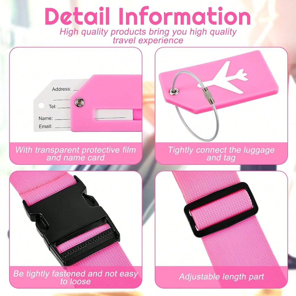 Juego de correas para equipaje - Luggage Tag Leather reseña y precio