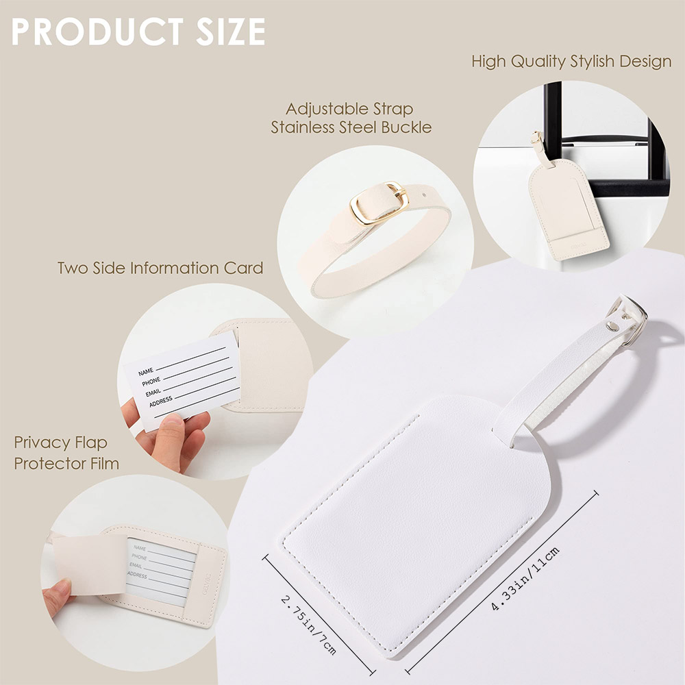 Etiqueta de equipaje de cuero  - Travel Accessories Gifts For Her reseña y precio