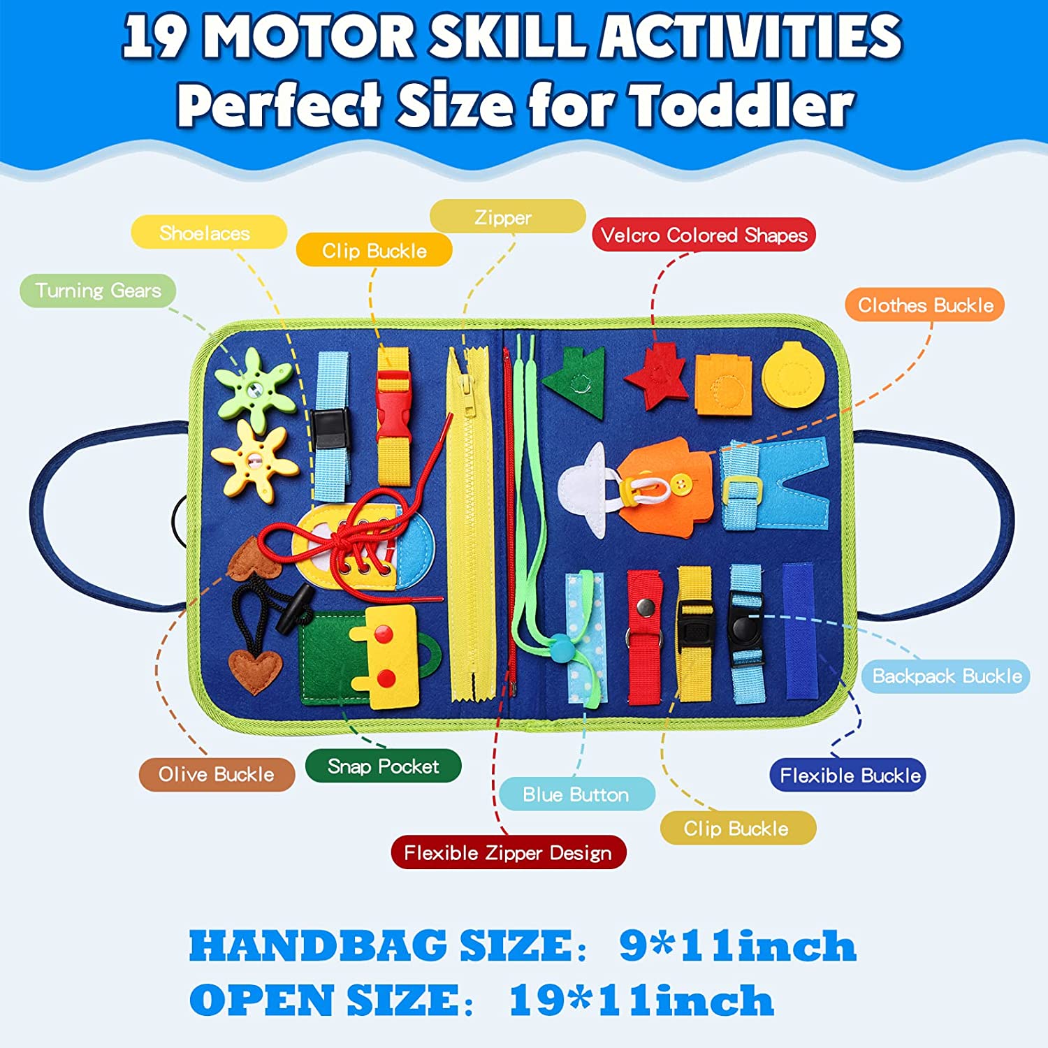 Tablero ocupado Montessori par - Travel Accessories Toddler reseña y precio