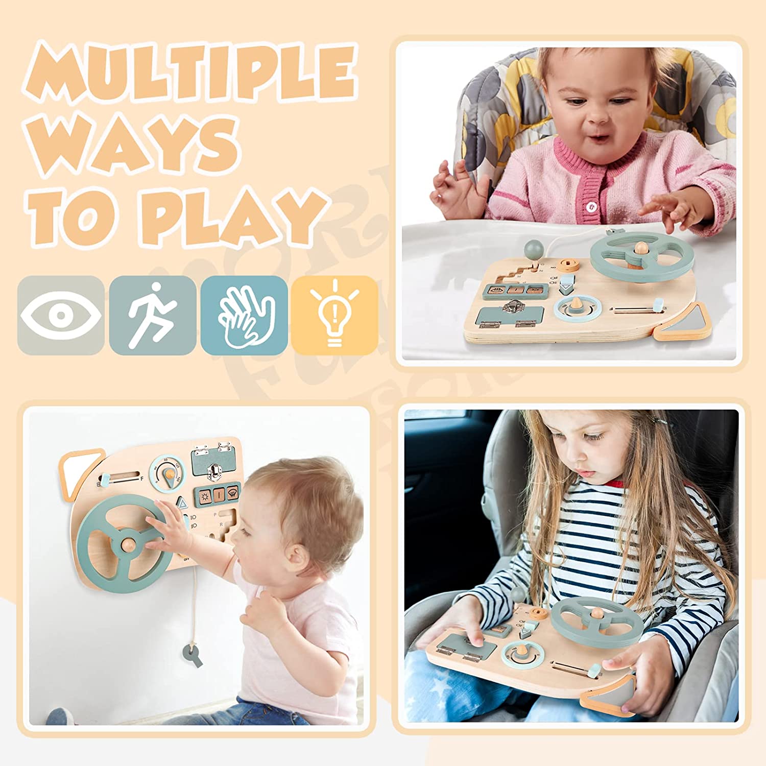 Volante de juguete Montessori, - Travel Accessories Toddler reseña y precio